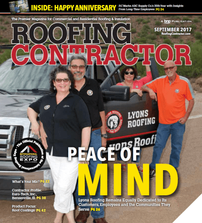 Lyons Roofing featured on Roofing Contractor magazine